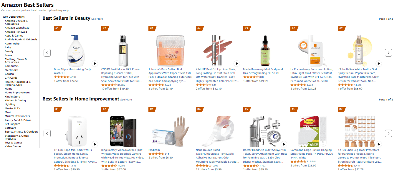 Amazon best Sellers