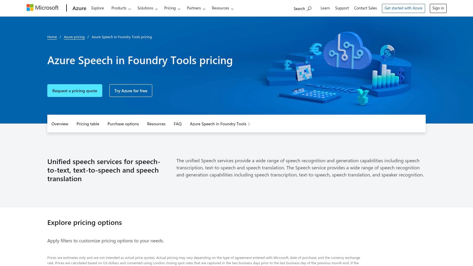 Microsoft Azure AI Speech – Speech to Text (API)