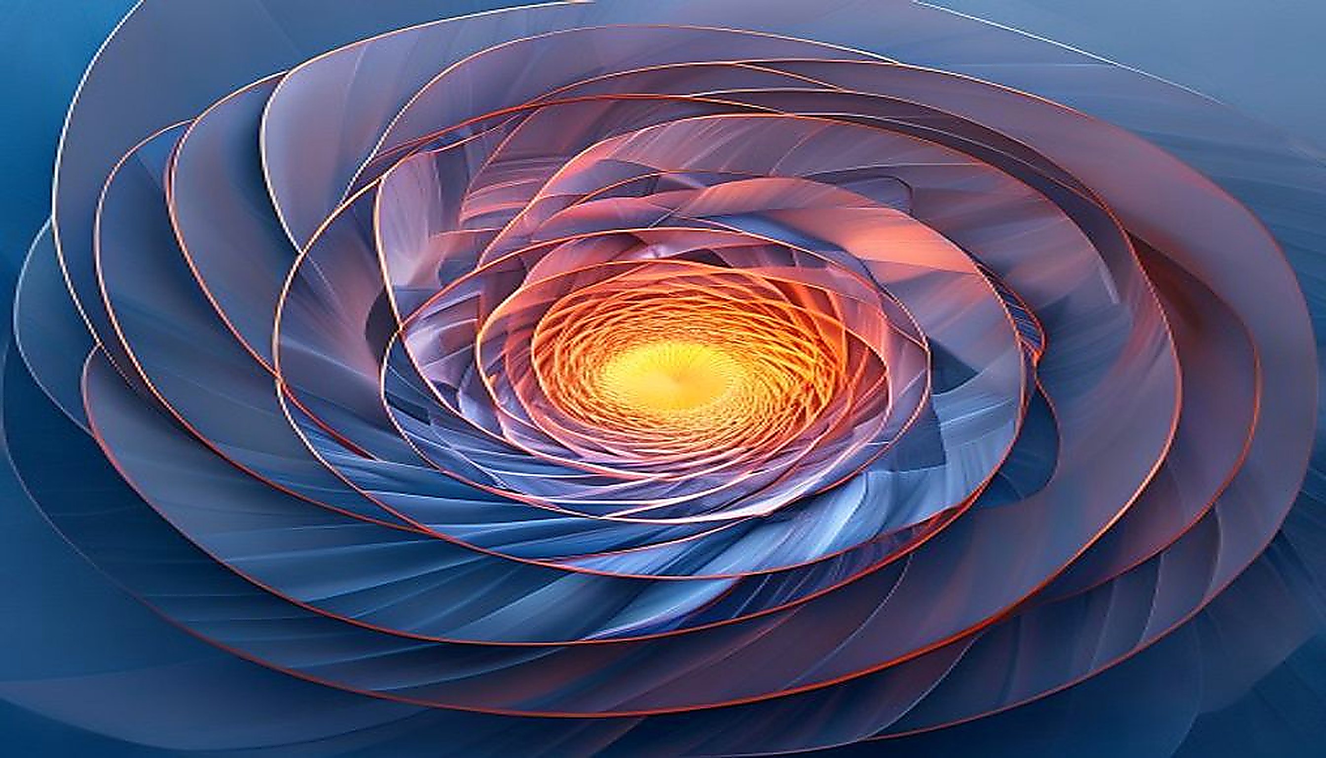 Amber spiral unravelling into grey fragments, visualising SaaS landing page design that converts versus pages that scatter visitors.