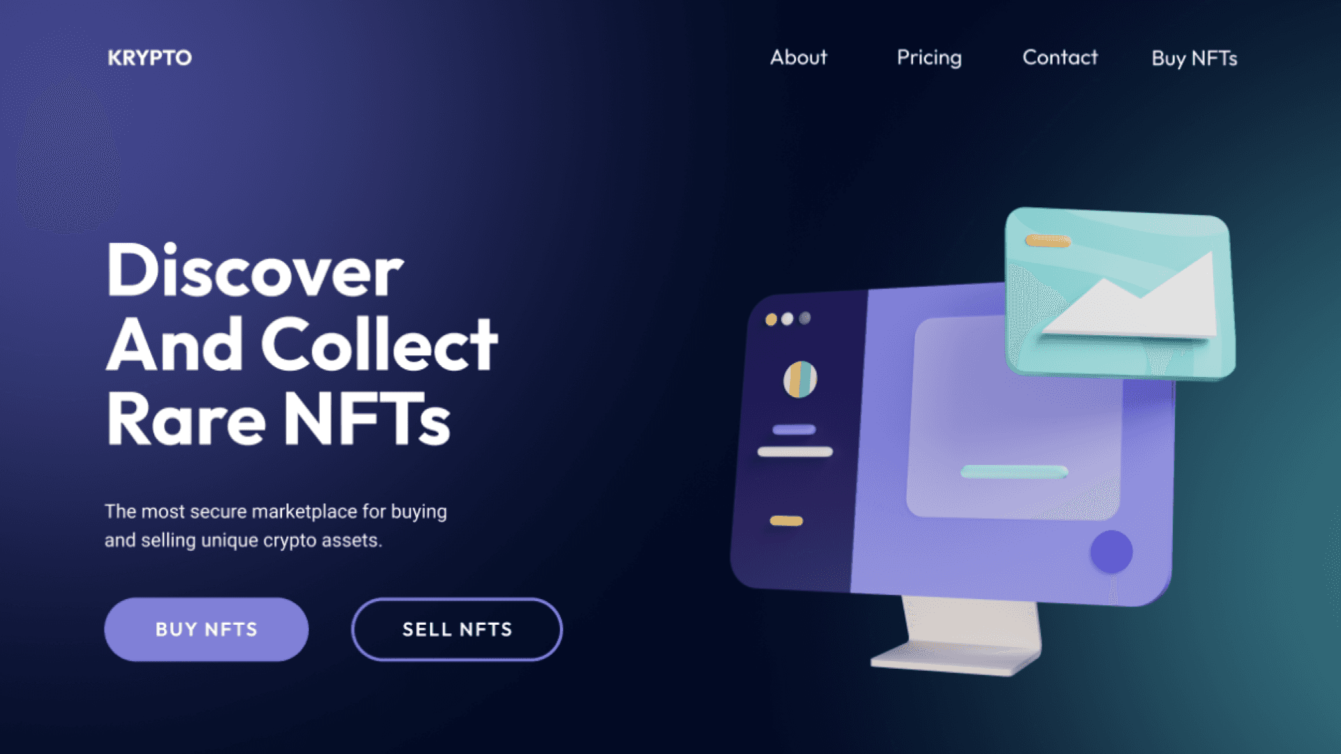 Krypto NFT Buy and Sell Framer Template