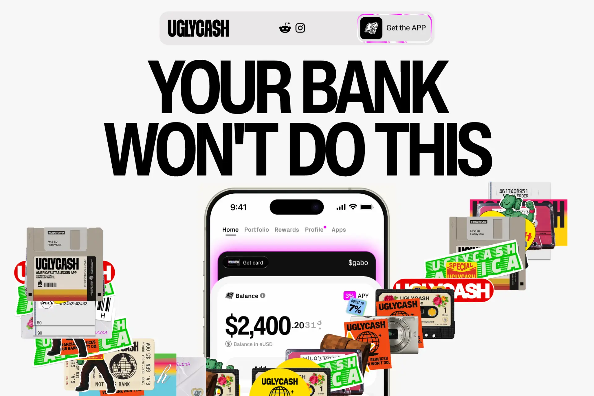 Screenshot of UGLYCASH website