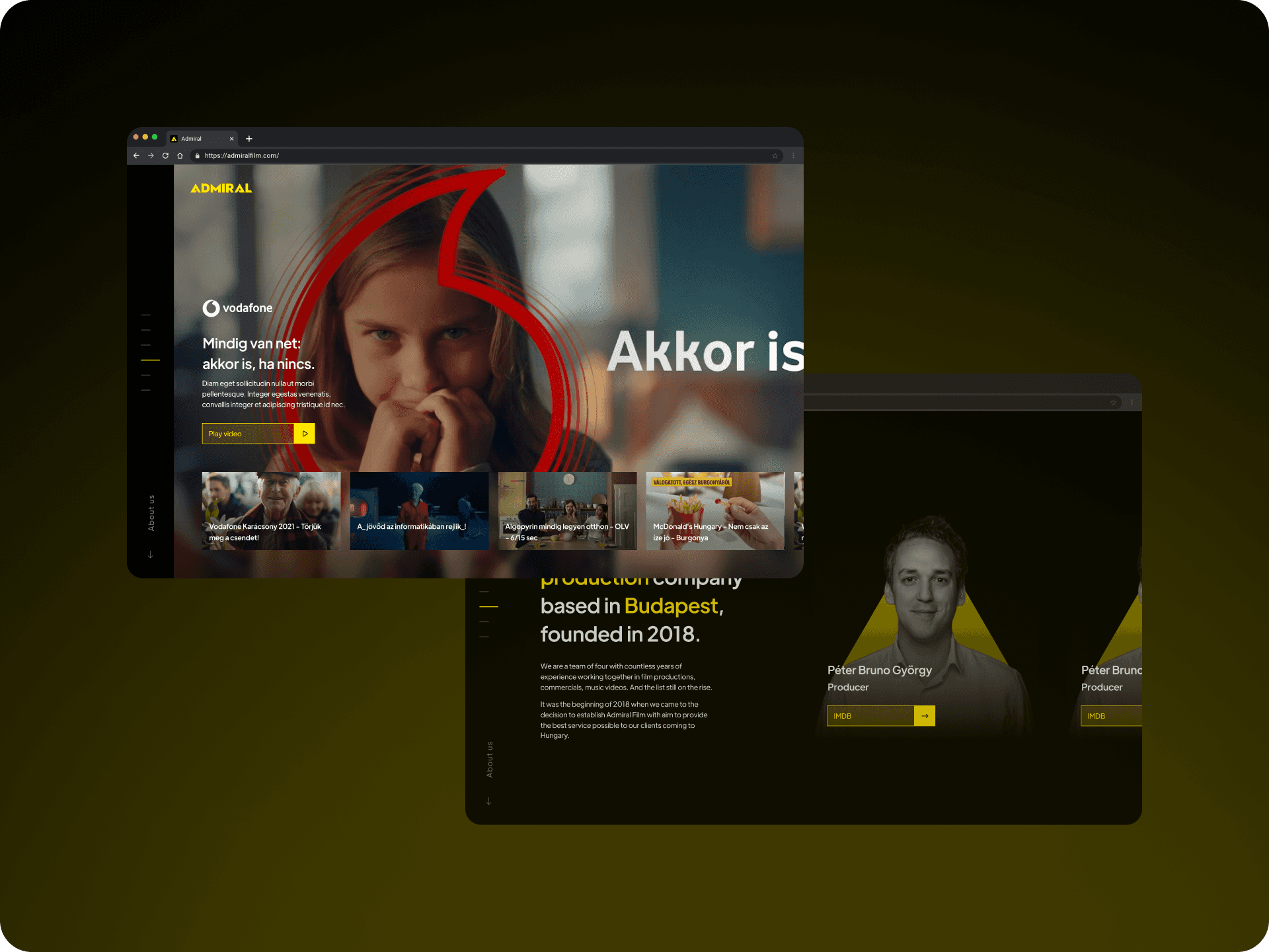 Admiral vodafone showcase