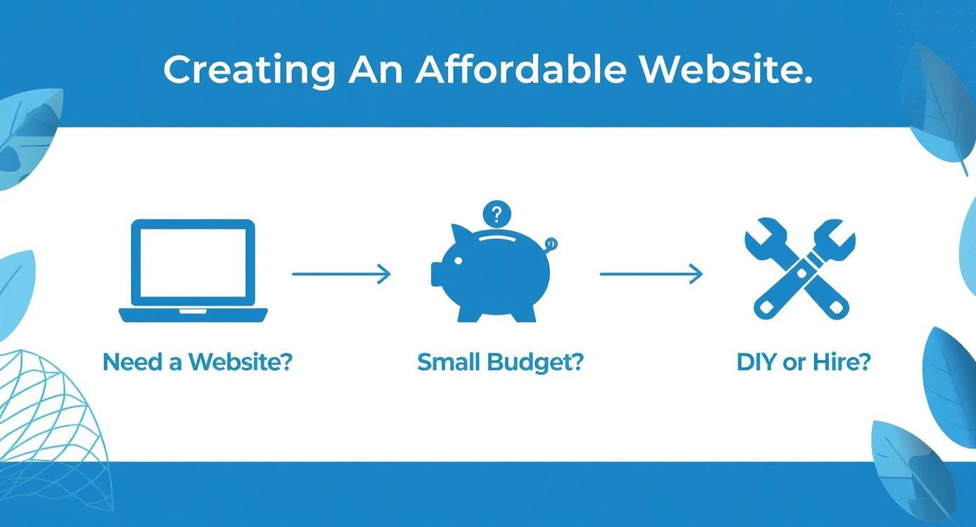 Infographic about affordable website design for small business