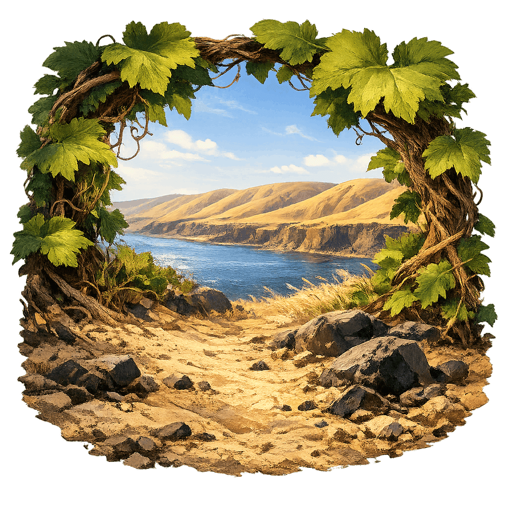 Detailed graphic of the Horse Heaven Hills wine region.