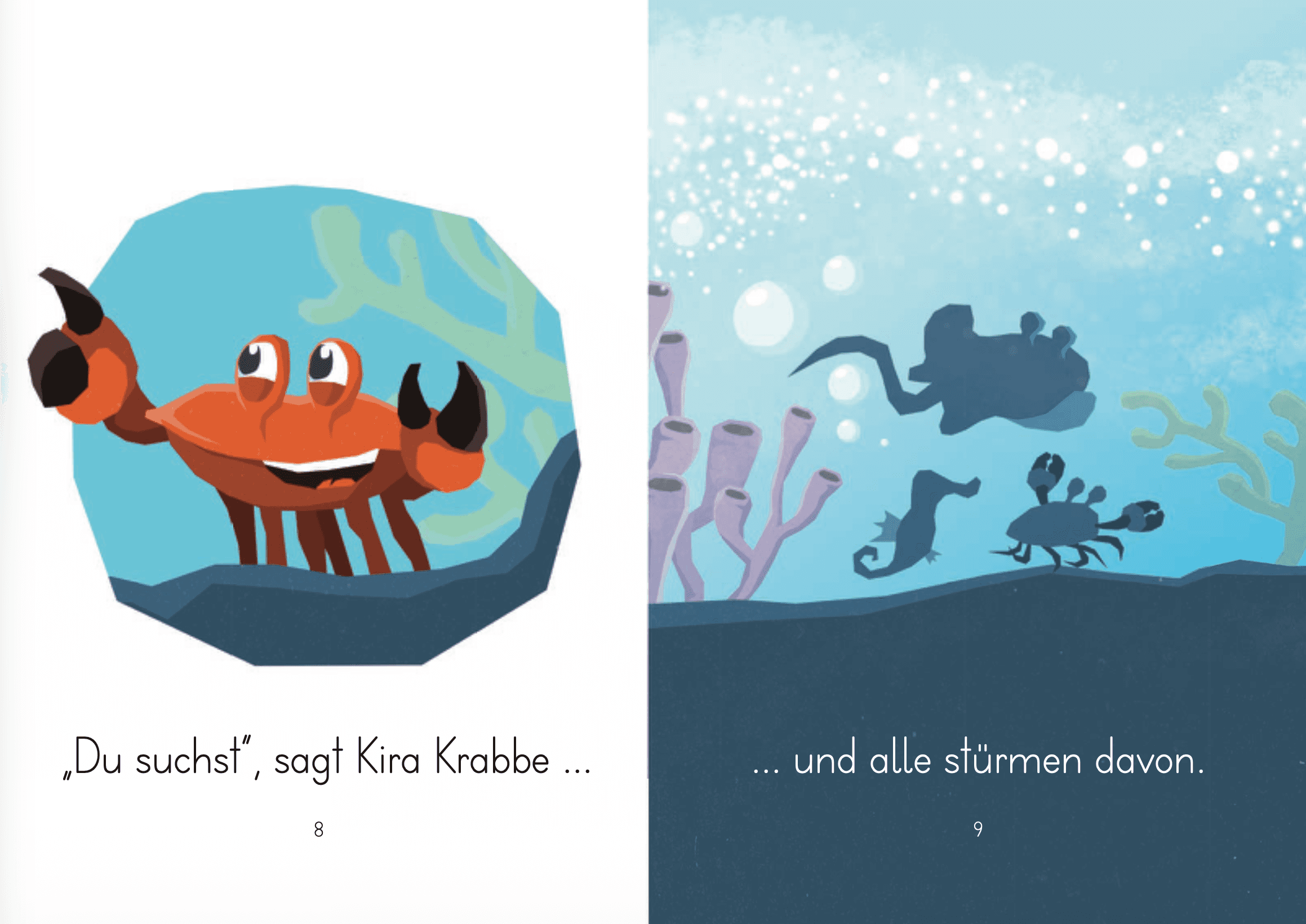 Otto Oktopus Doppelseite Verstecken