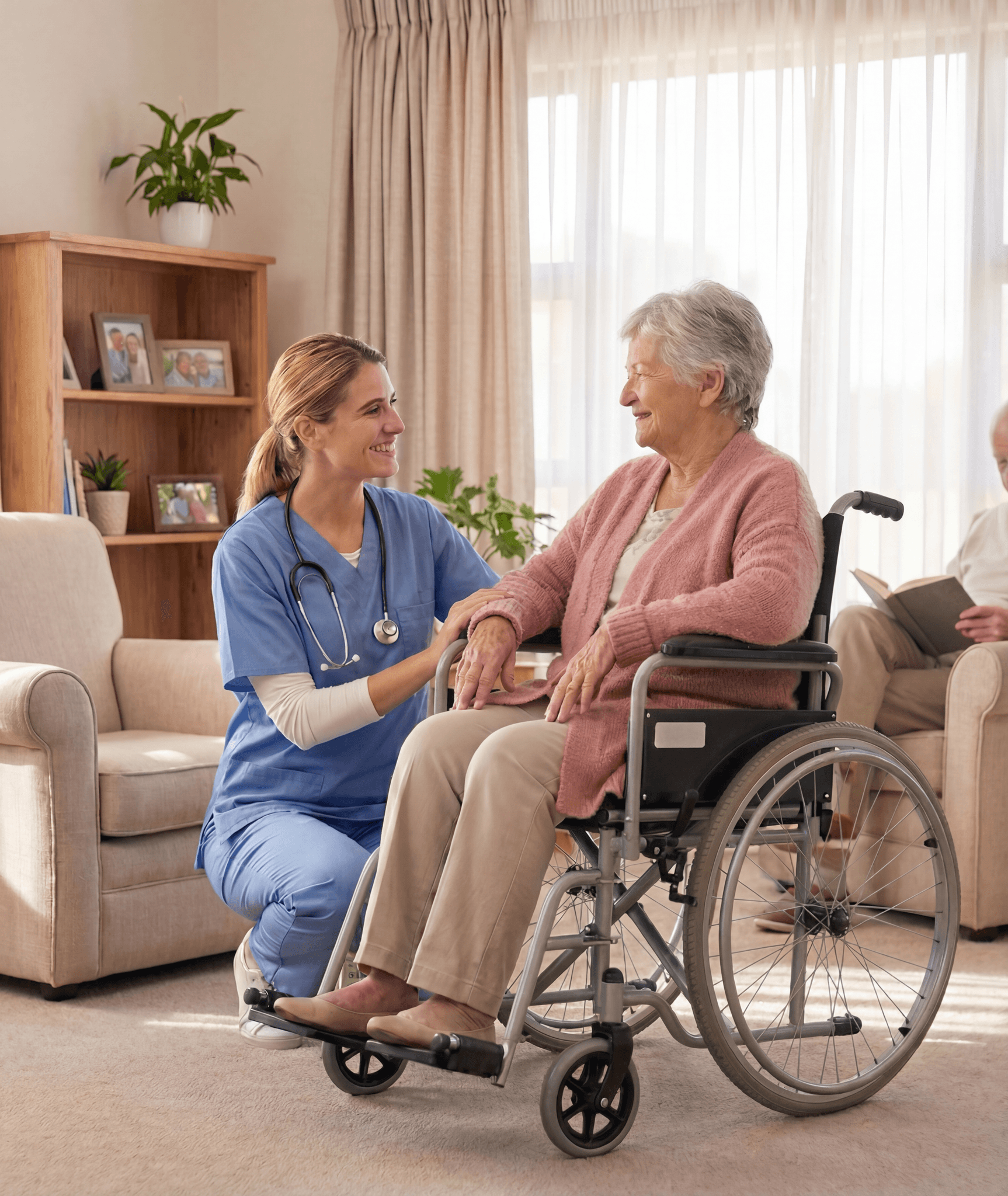 friendly female pediatrician touches shoulder teenage