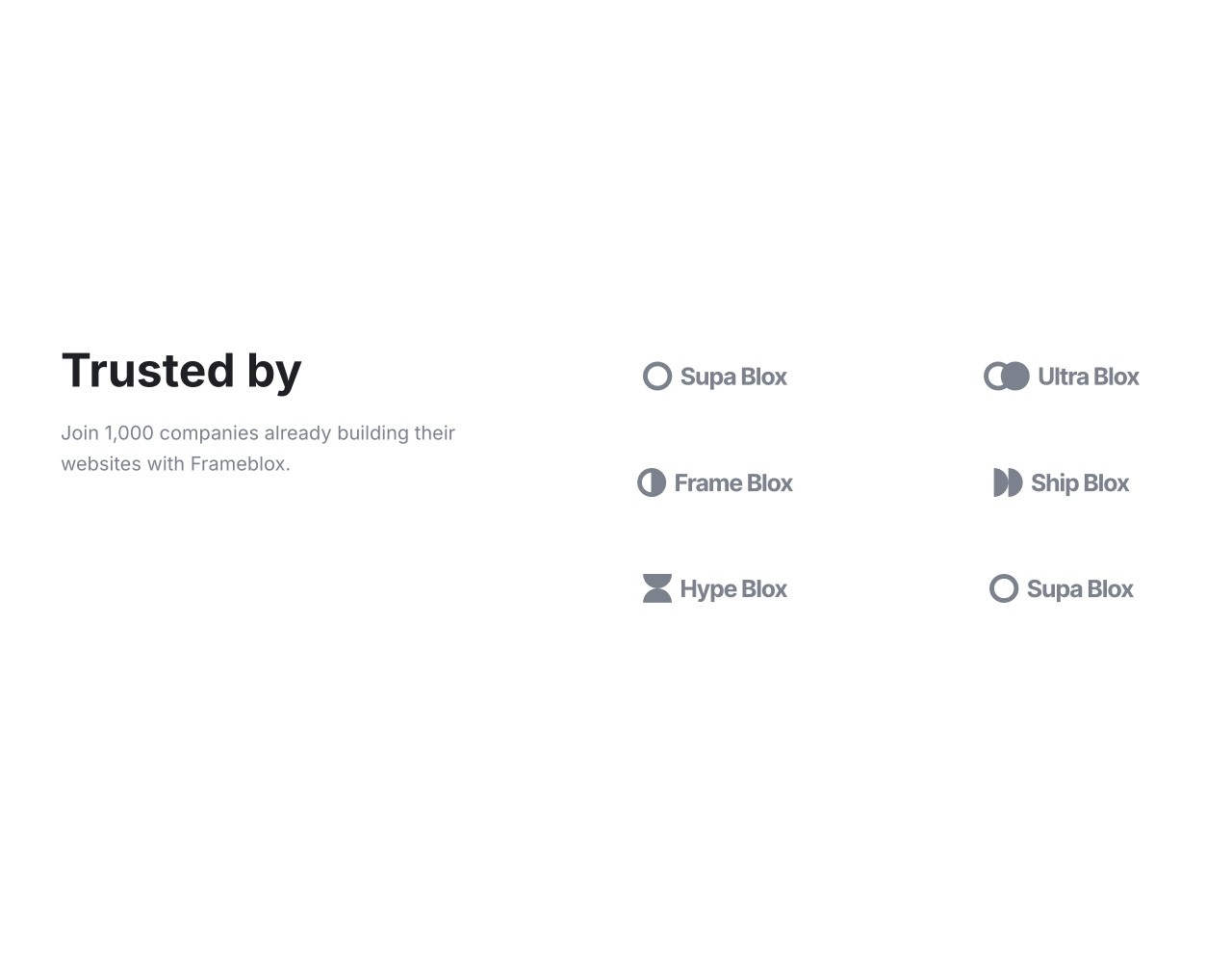 Framer Logos Section - Frameblox UI
