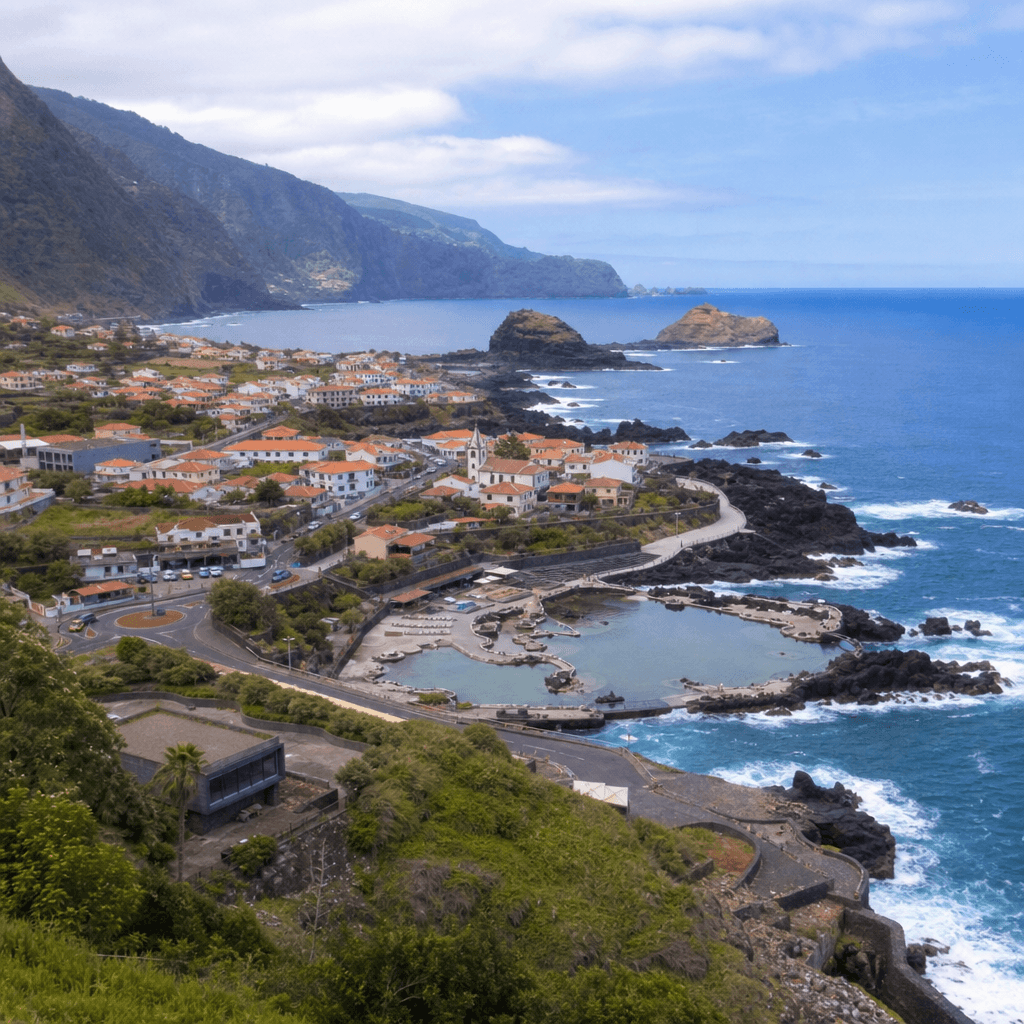 Panoramic view of Porto Moniz