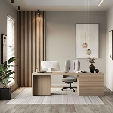 Modern hospital reception area with a white desk