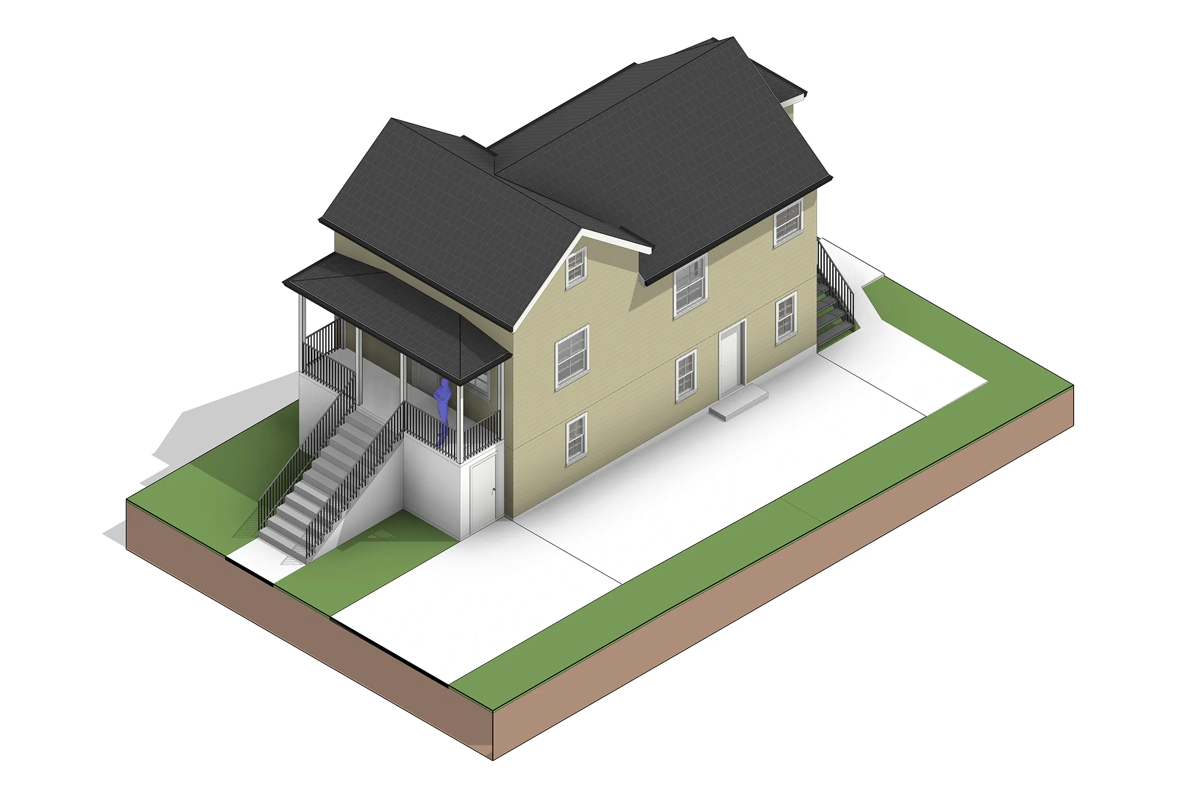 Harlan Street House Axon