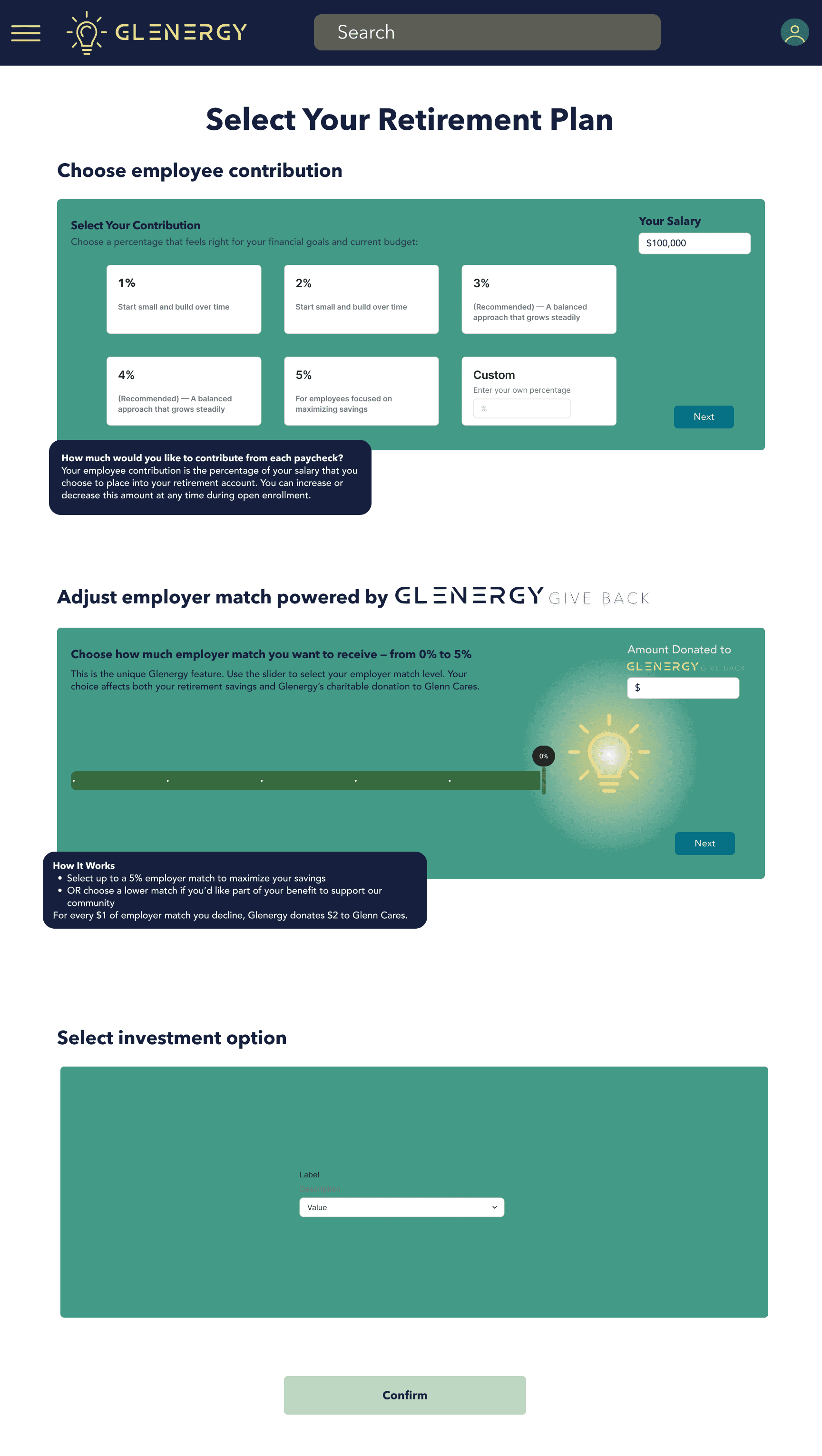 High Fidelity Choice Page