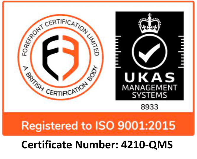 UKAS accreditation logo for ISO 9001 