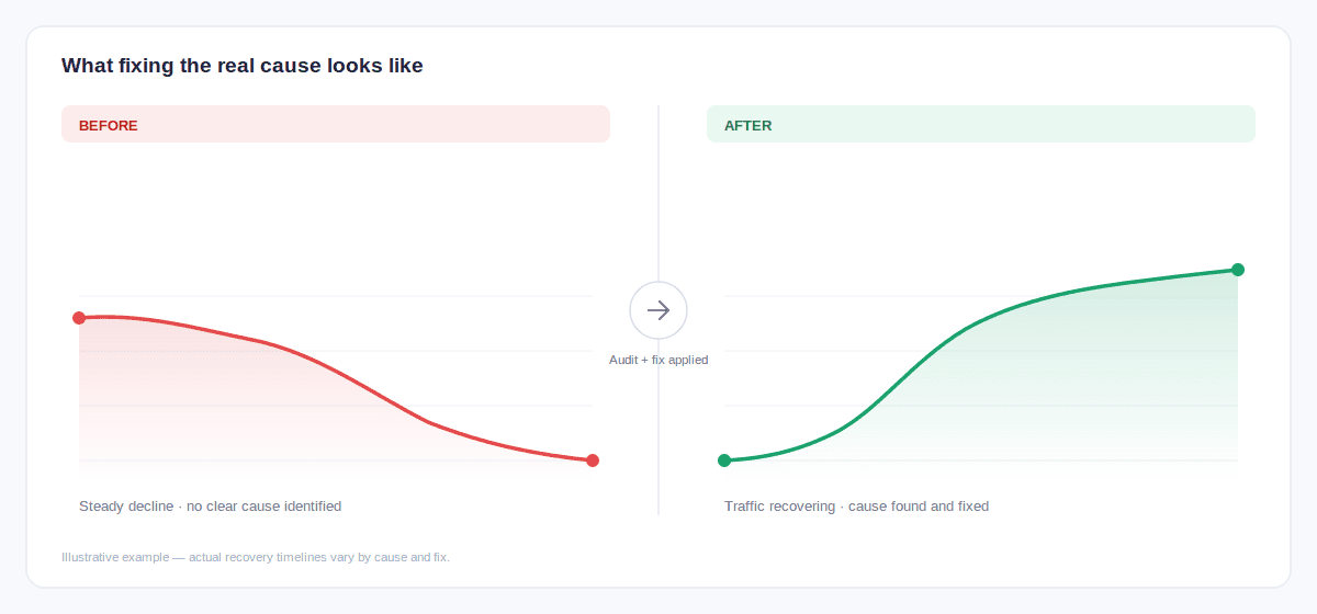 Trendline graphs after fixes are implemented