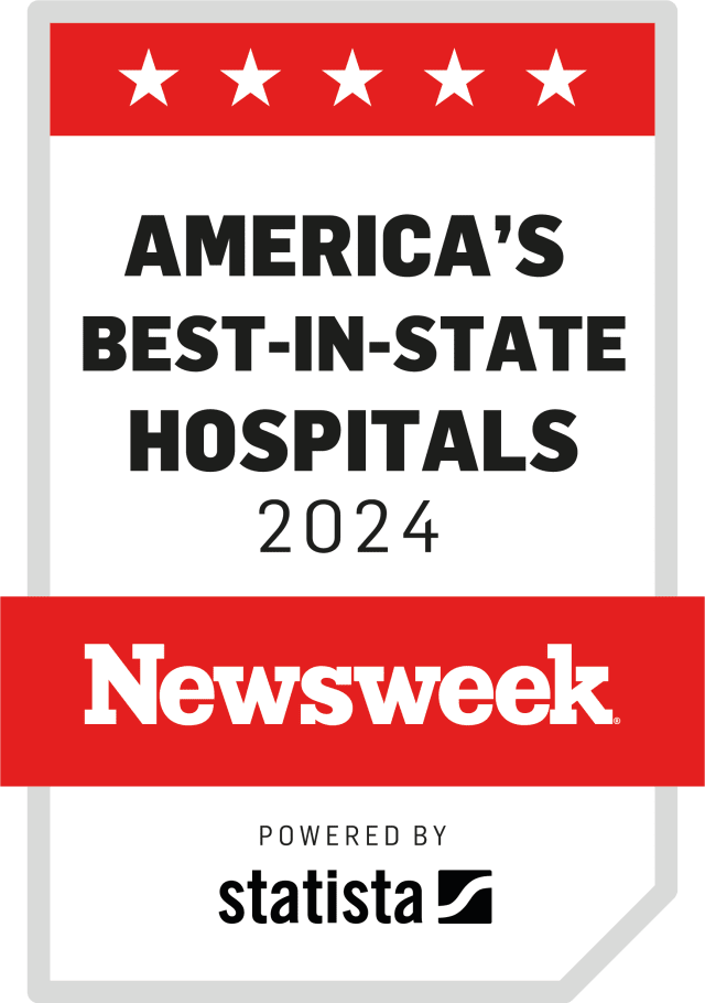 Newsweek America's Best-in-State Hospitals 2024 badge
