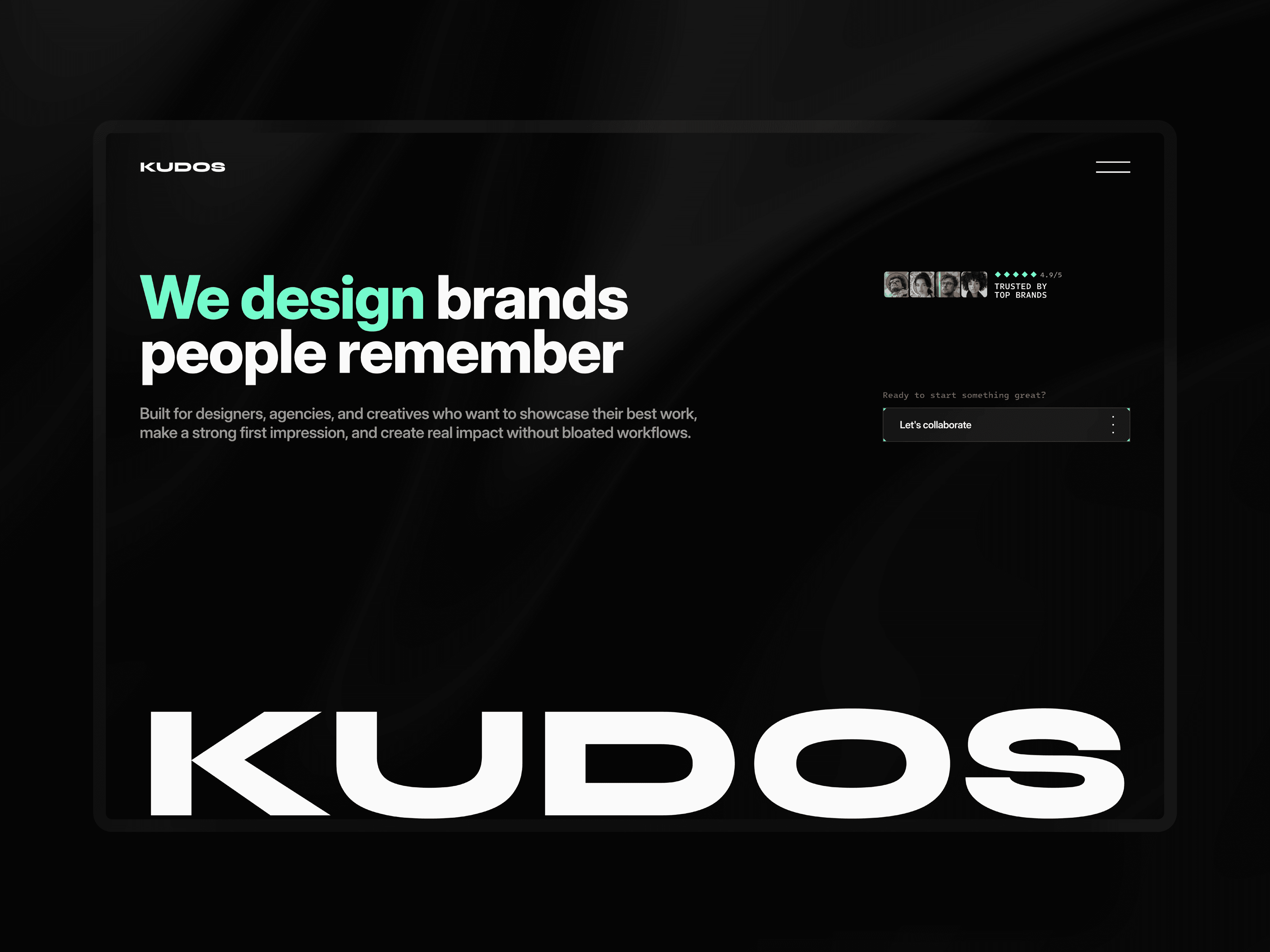 Kudos Framer template