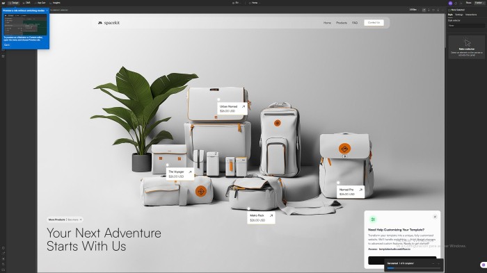 Diseño personalizado de página de producto en Webflow.