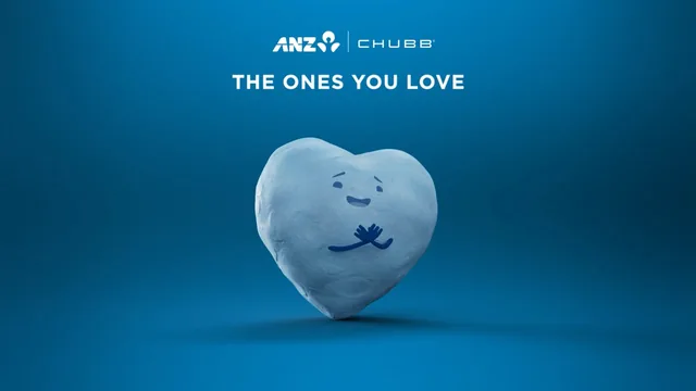 A soft blue heart hugging itself, under the words “The ones you love”