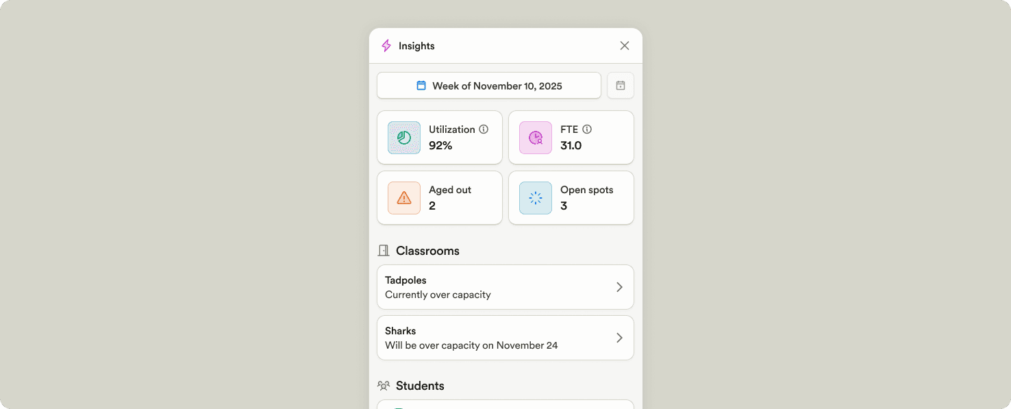 Updated insights for predictive enrollment