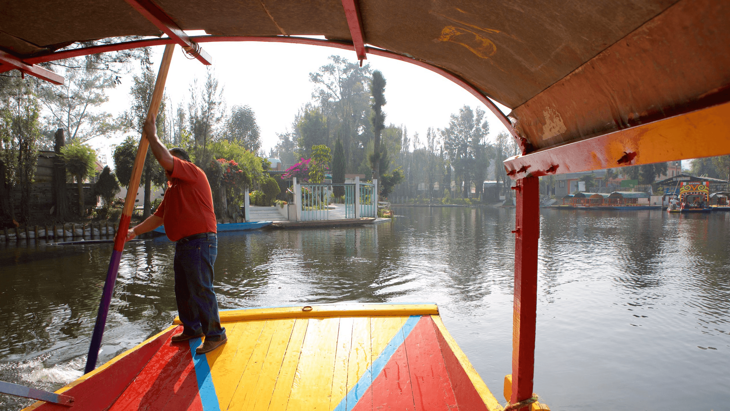 Trajineras en Xochimilco