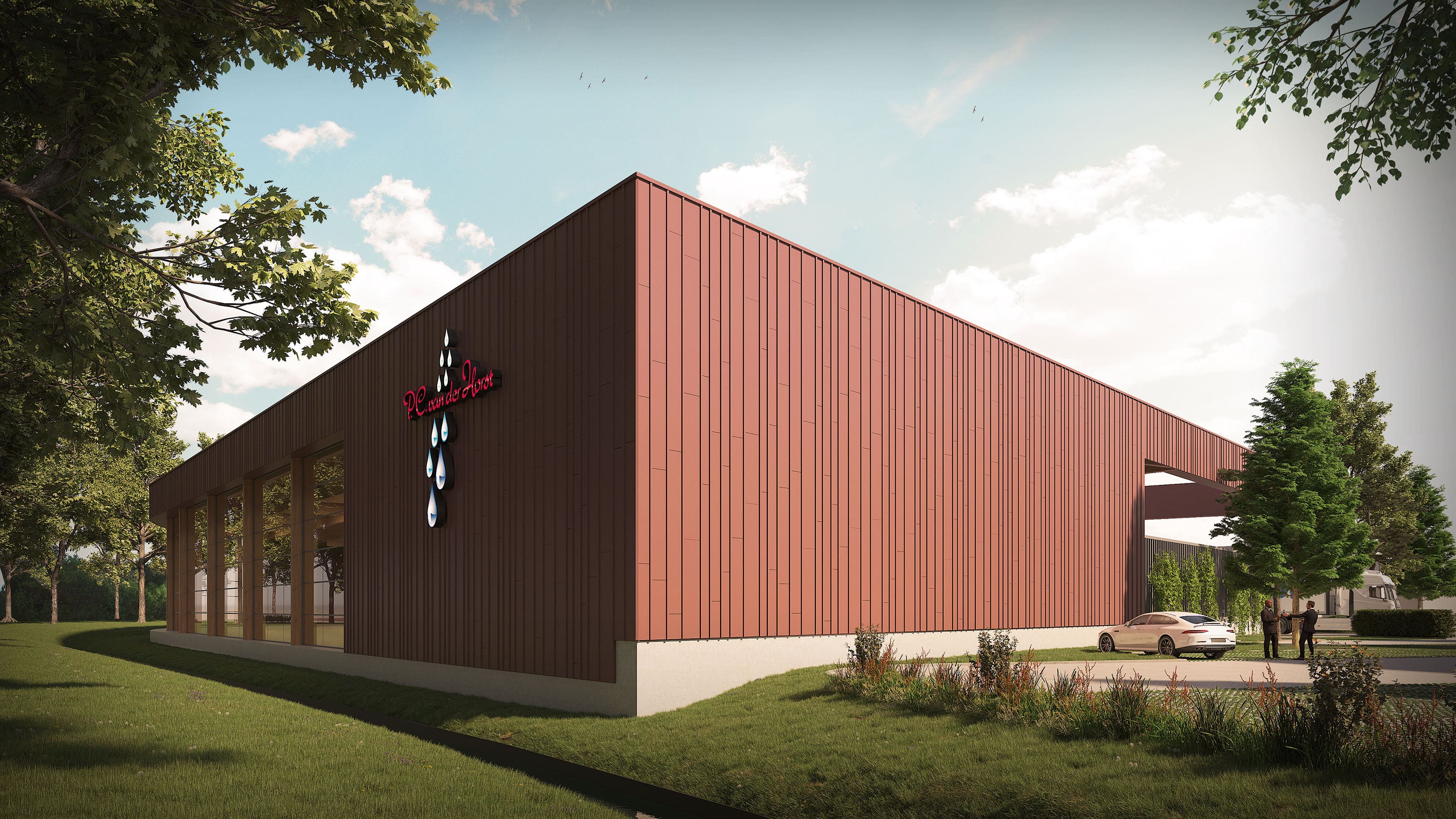 Nieuwbouw PCvdH render zijaanzicht