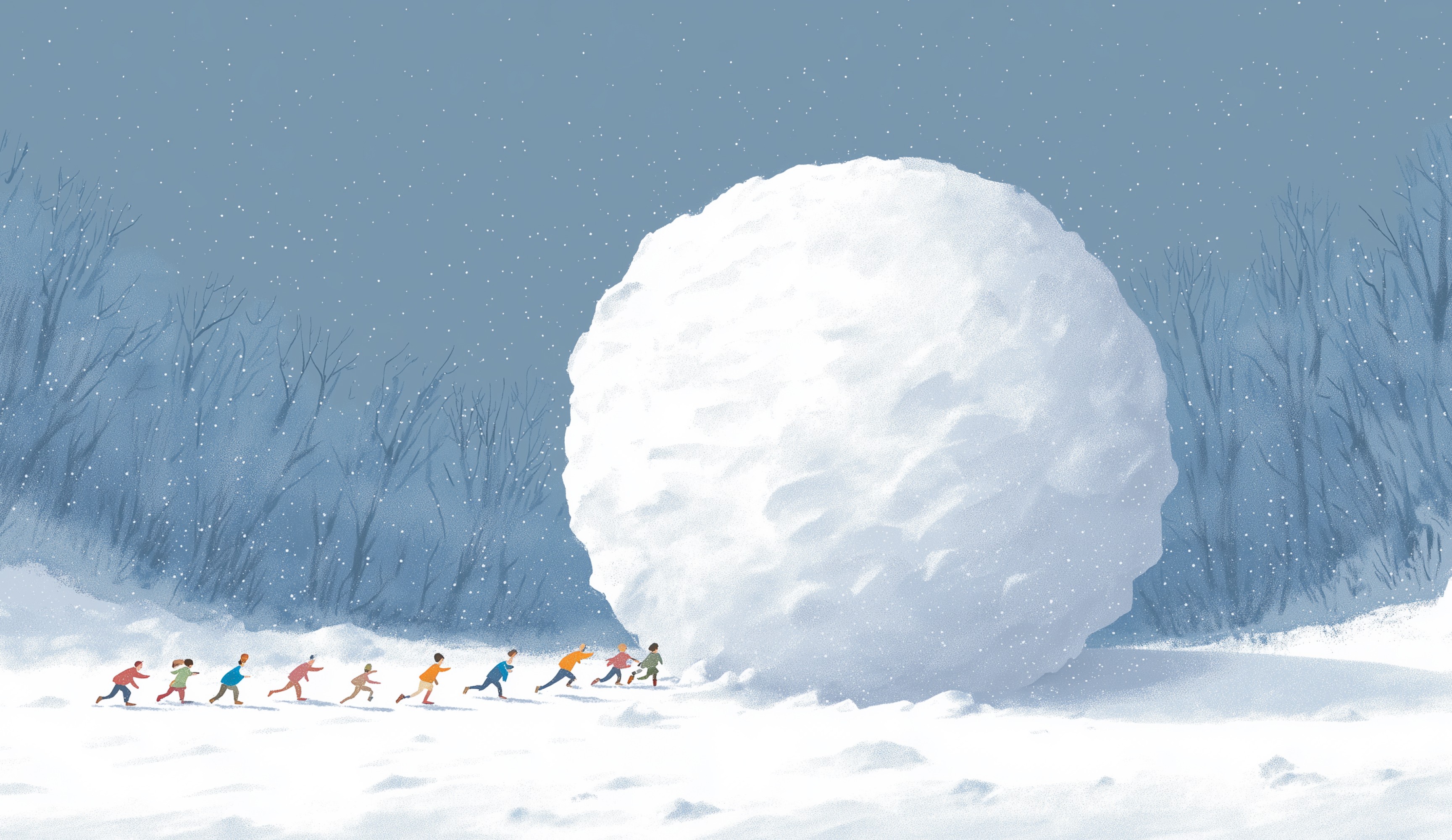 An illustration of a laptop sat ontop of a little mound of grass. Around the outside of it is a circular moat of water