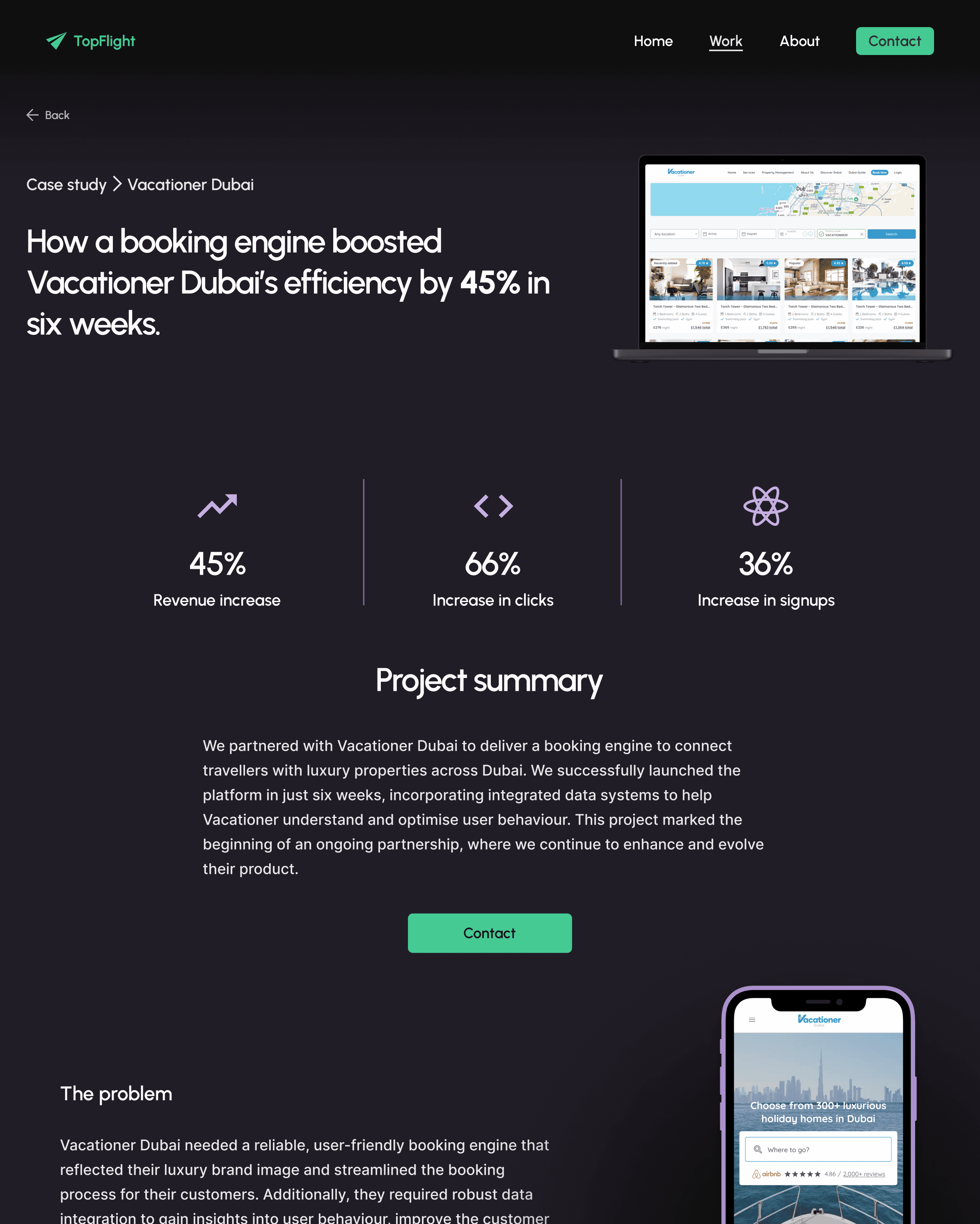 Overview of case study page