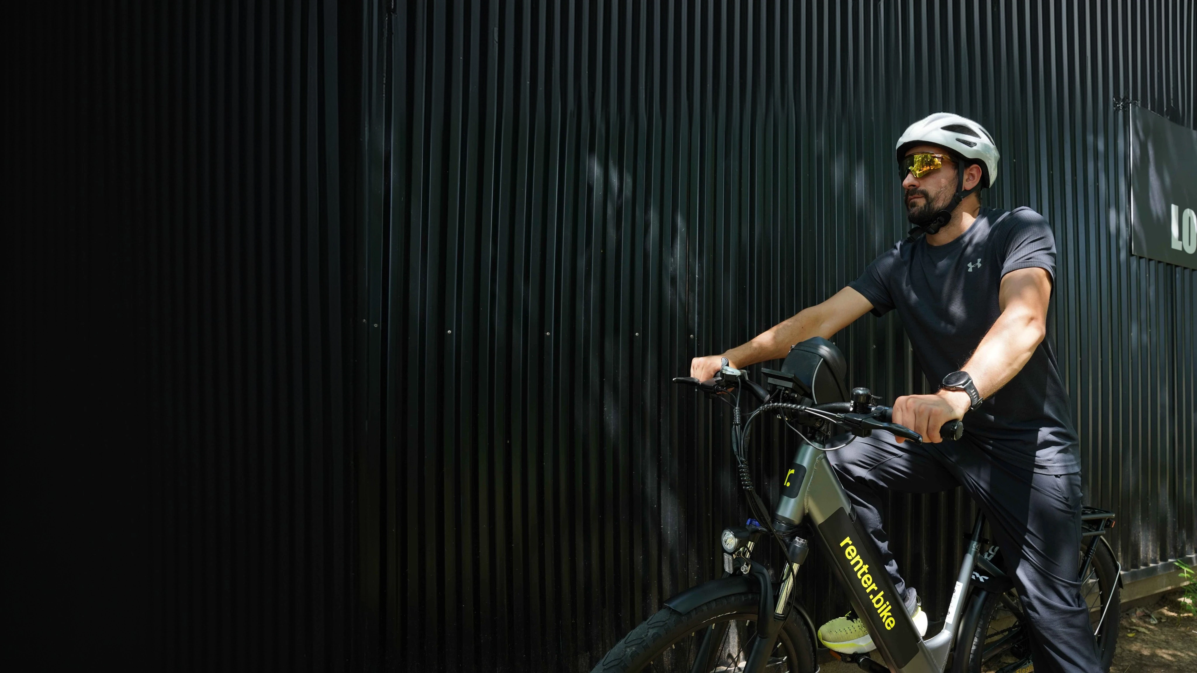 Courier Riding a Bike