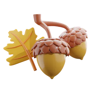 Free 3D acorn icon