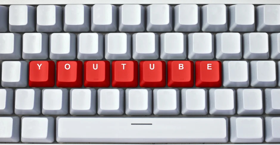 YouTube Written on Keyboard