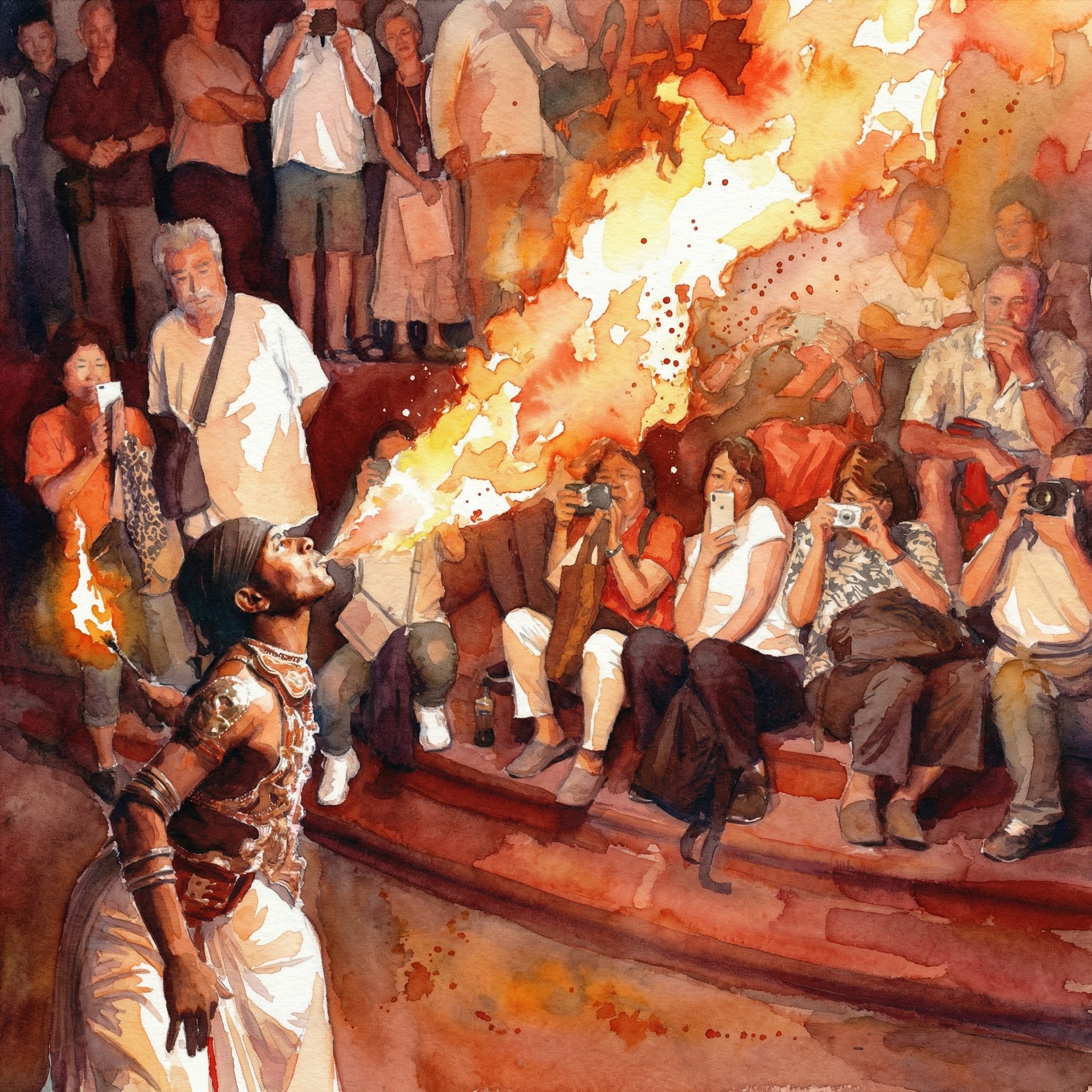 low-angle photography of two men playing beside two women