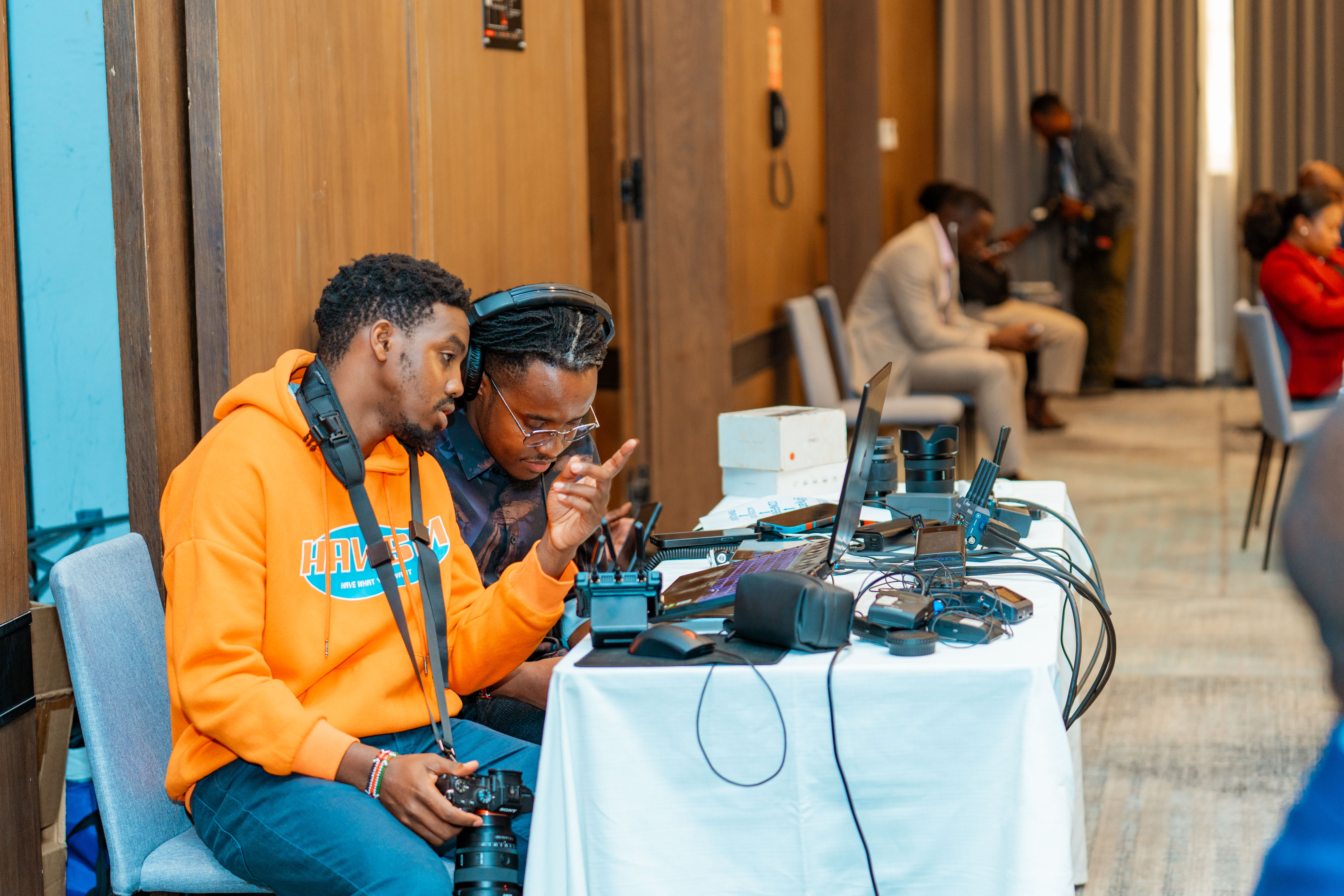 Freelancer in a conference call