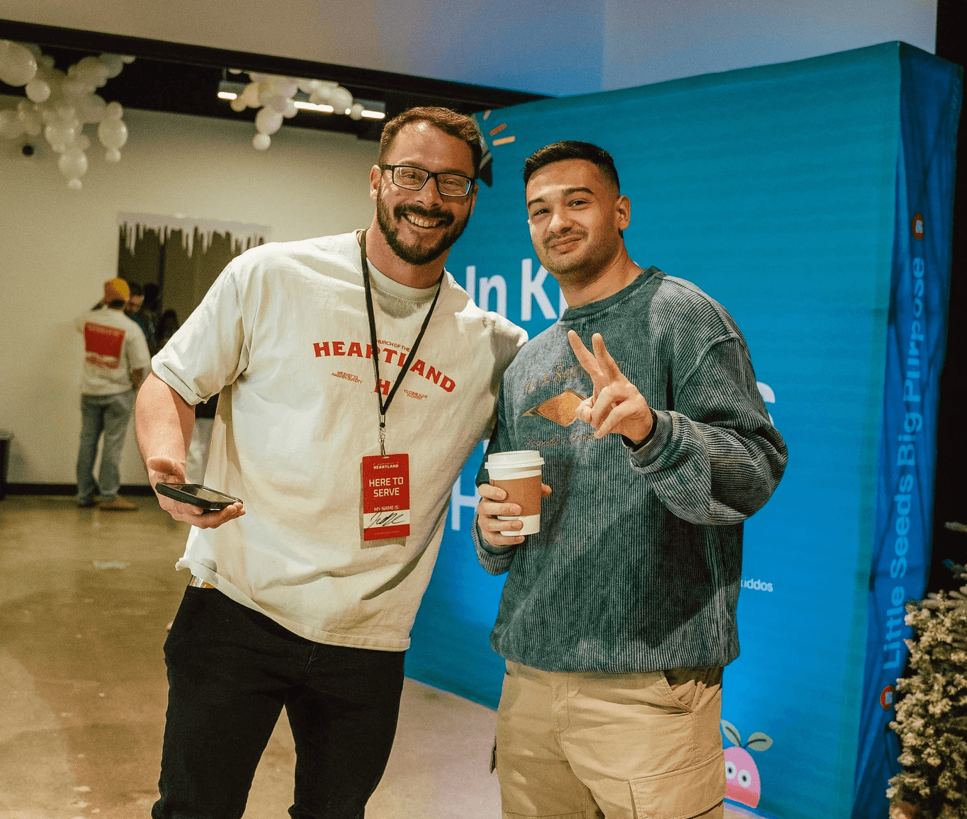 Two men posing for a photo