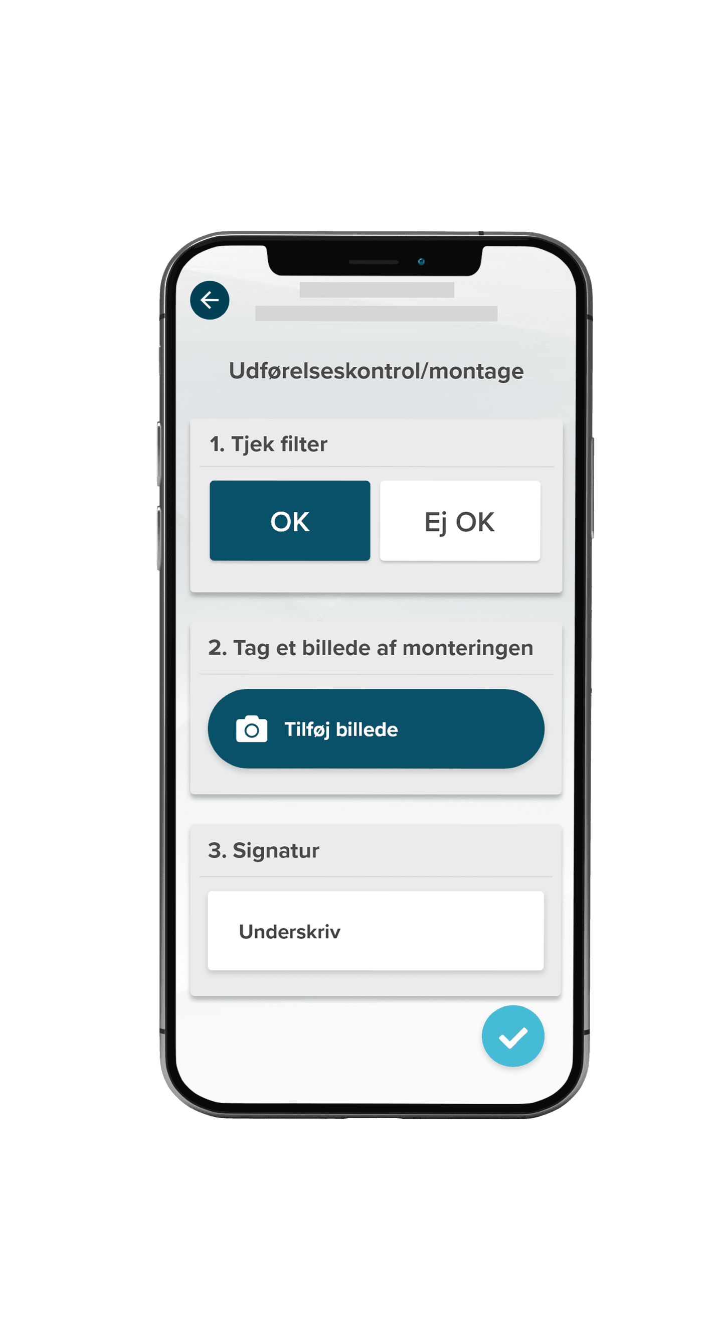 Nemt at besvare kontrolpunkter med digital kvalitetssikring
