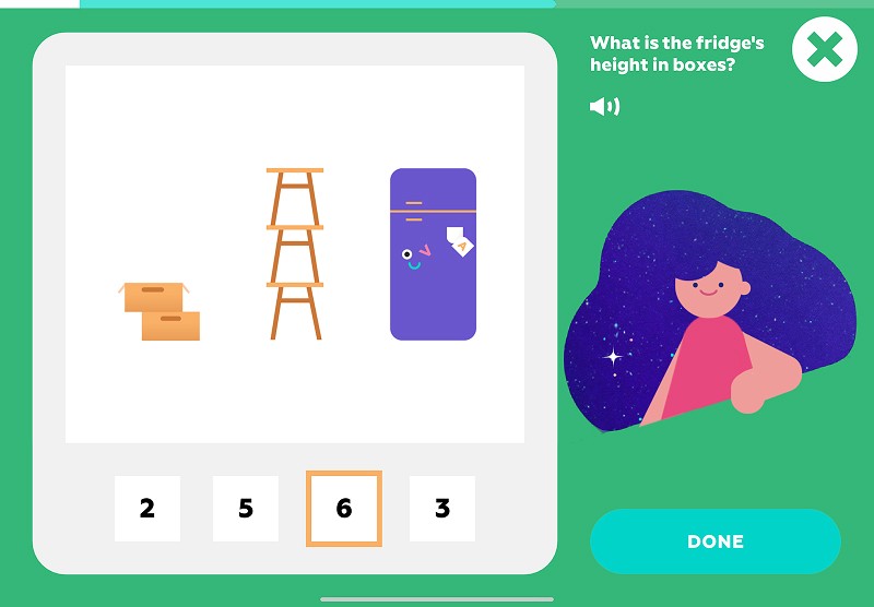 Units of measurement: find the height of objects in boxes