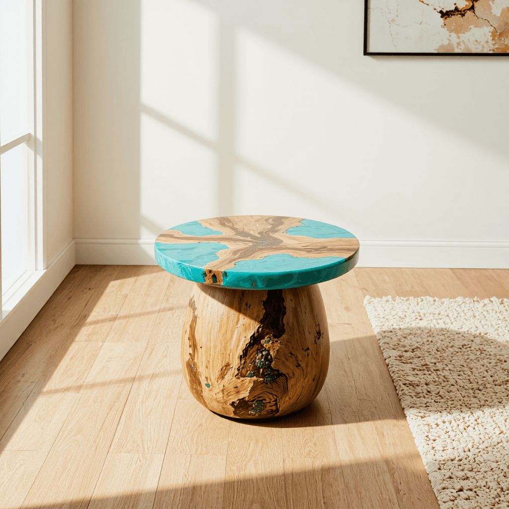 product photography of a decorative side table