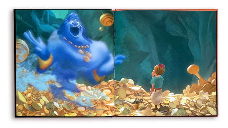 picture book spread boy in treasure cave zko