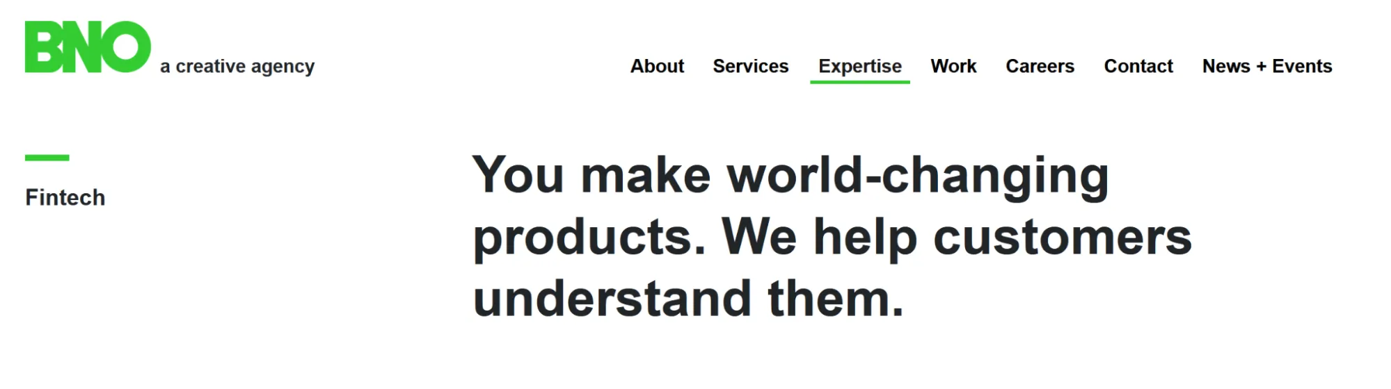 BNO - Best for fintech storytelling with data visualization and UX.