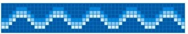 Wave mosaic pool border, 6.3" wide, Aqua Collection reference B1, Mosaiclegs Art Studio