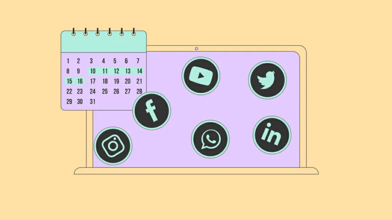 schedulers and logos of social media platforms