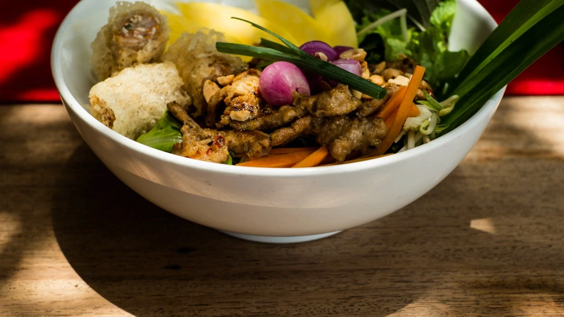 Vietnamese noodle bowl dish