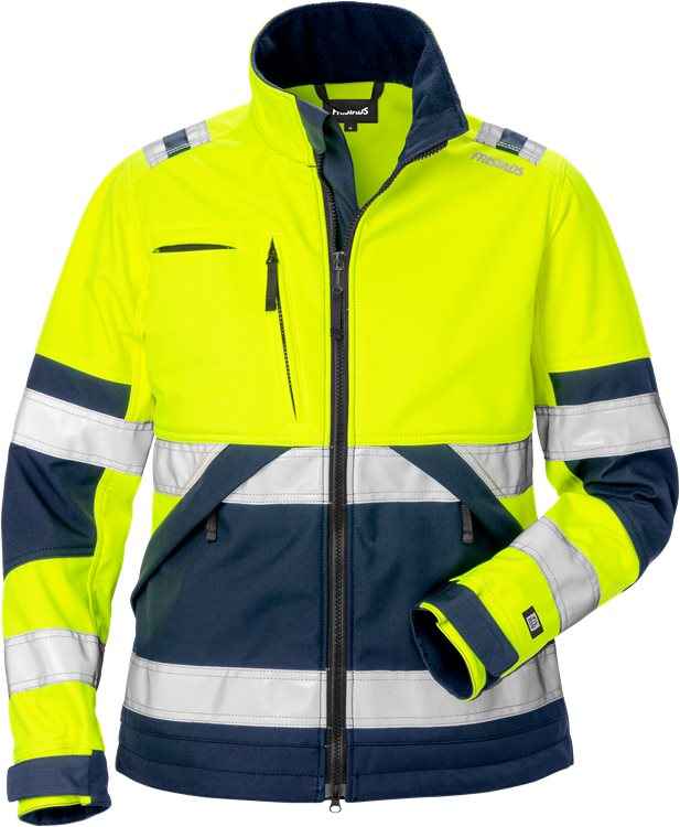 Snickers Workwear werkjas dames — FRISTADS High vis softshelljack dames klasse 2 4183 WYH