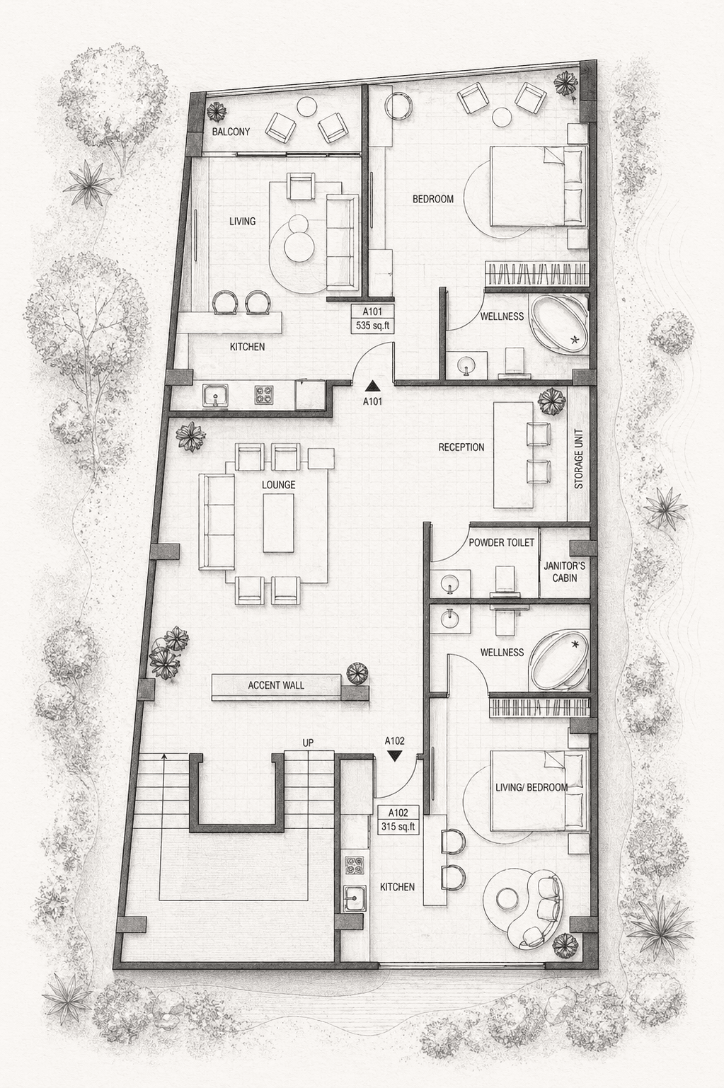 Project showcase image featuring a modern, refined interior.