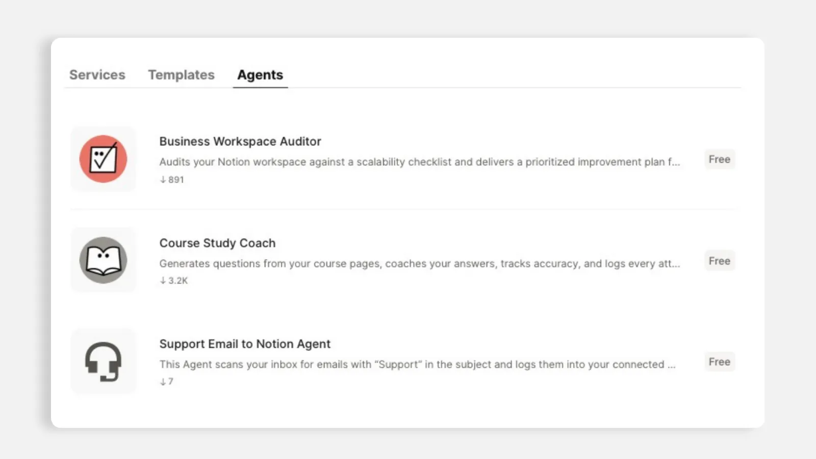 examples of notion custom agents