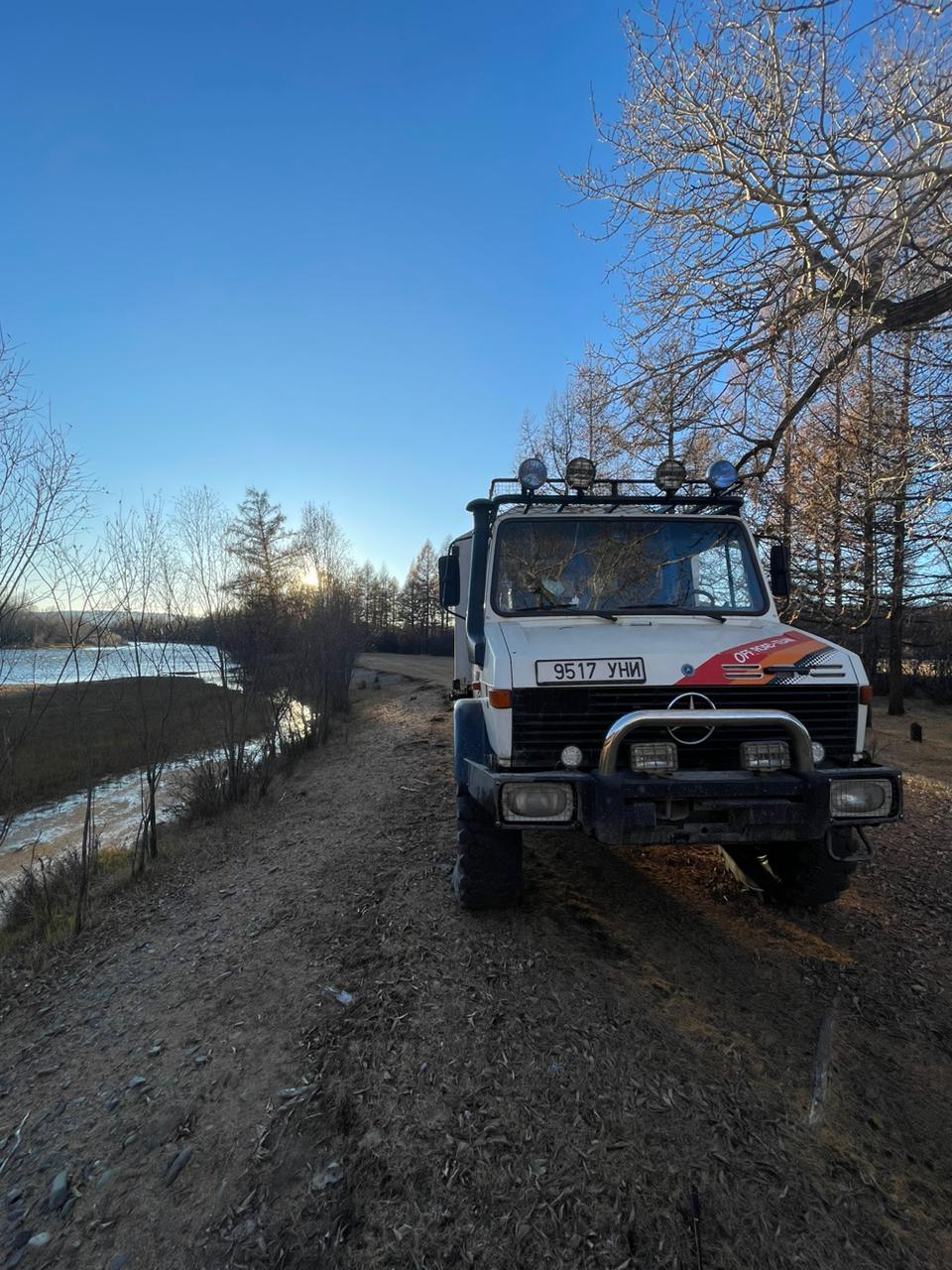 Off-road truck in Mongolia on a trip