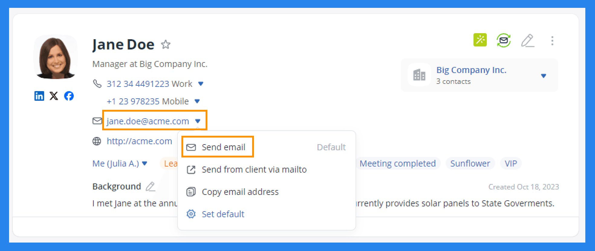Key Features of OnePageCRM: Email Sync & Management