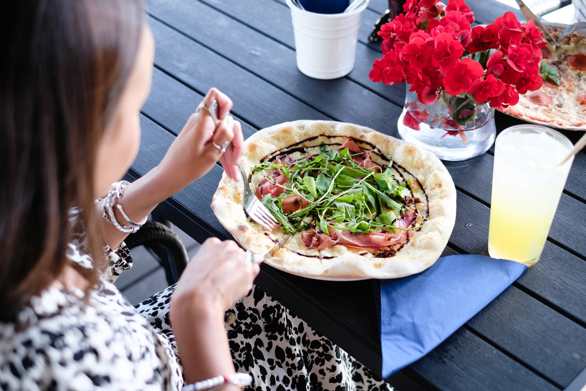 Man with surfing with paddle