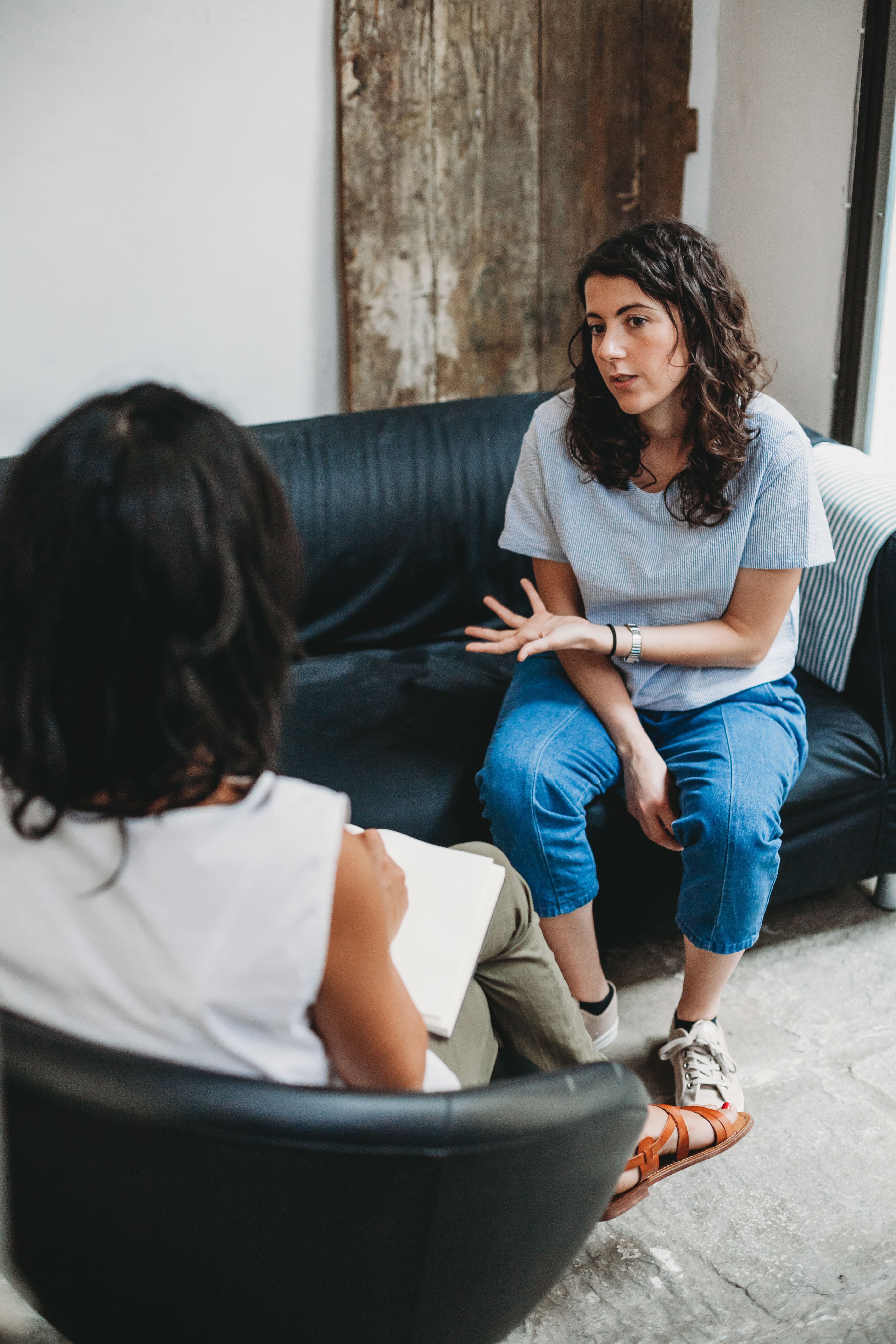 A woman in counselling