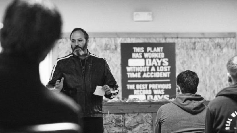 Coach explaining stuff to an athlete