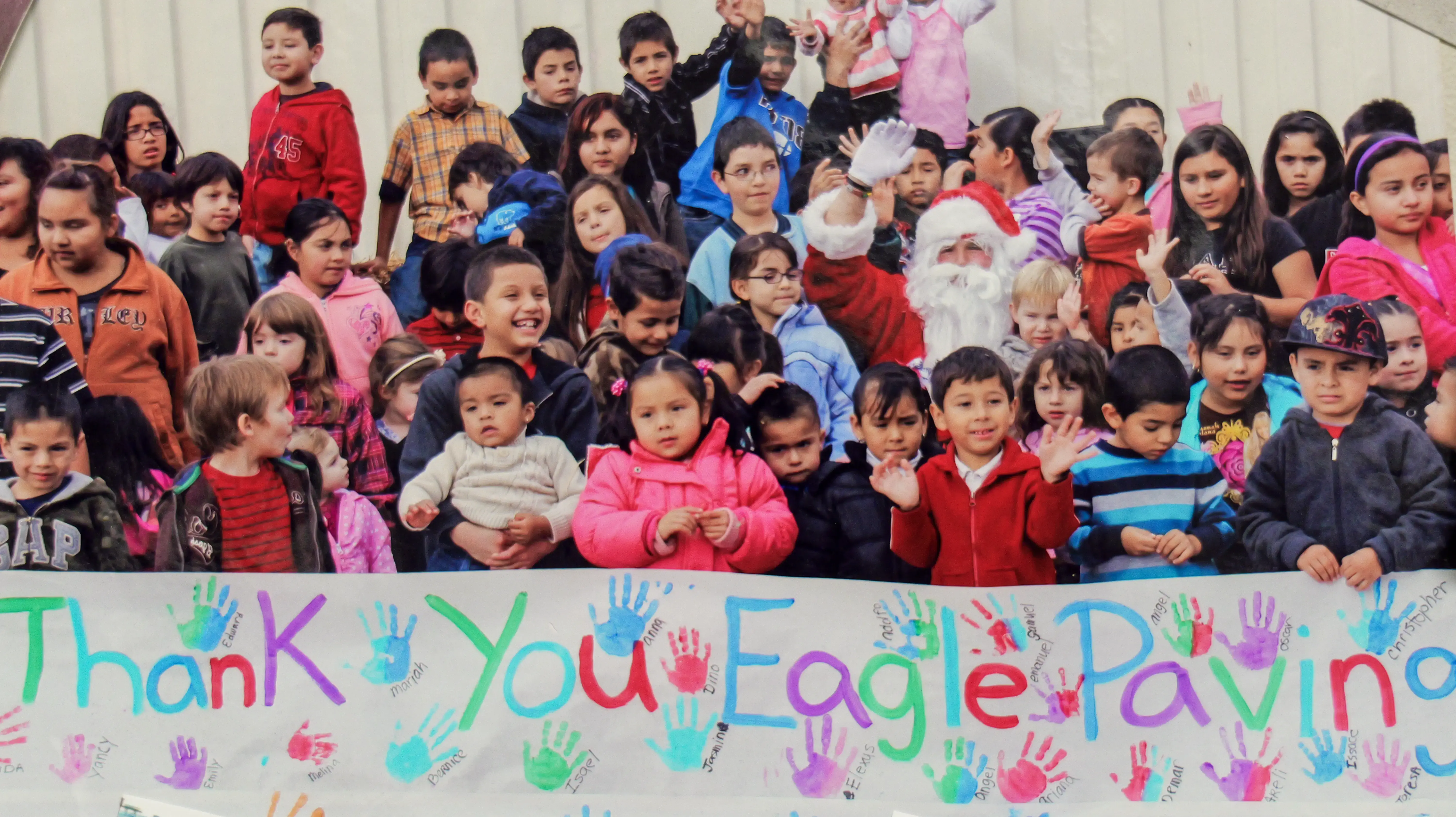 A thank you card from a group of school children