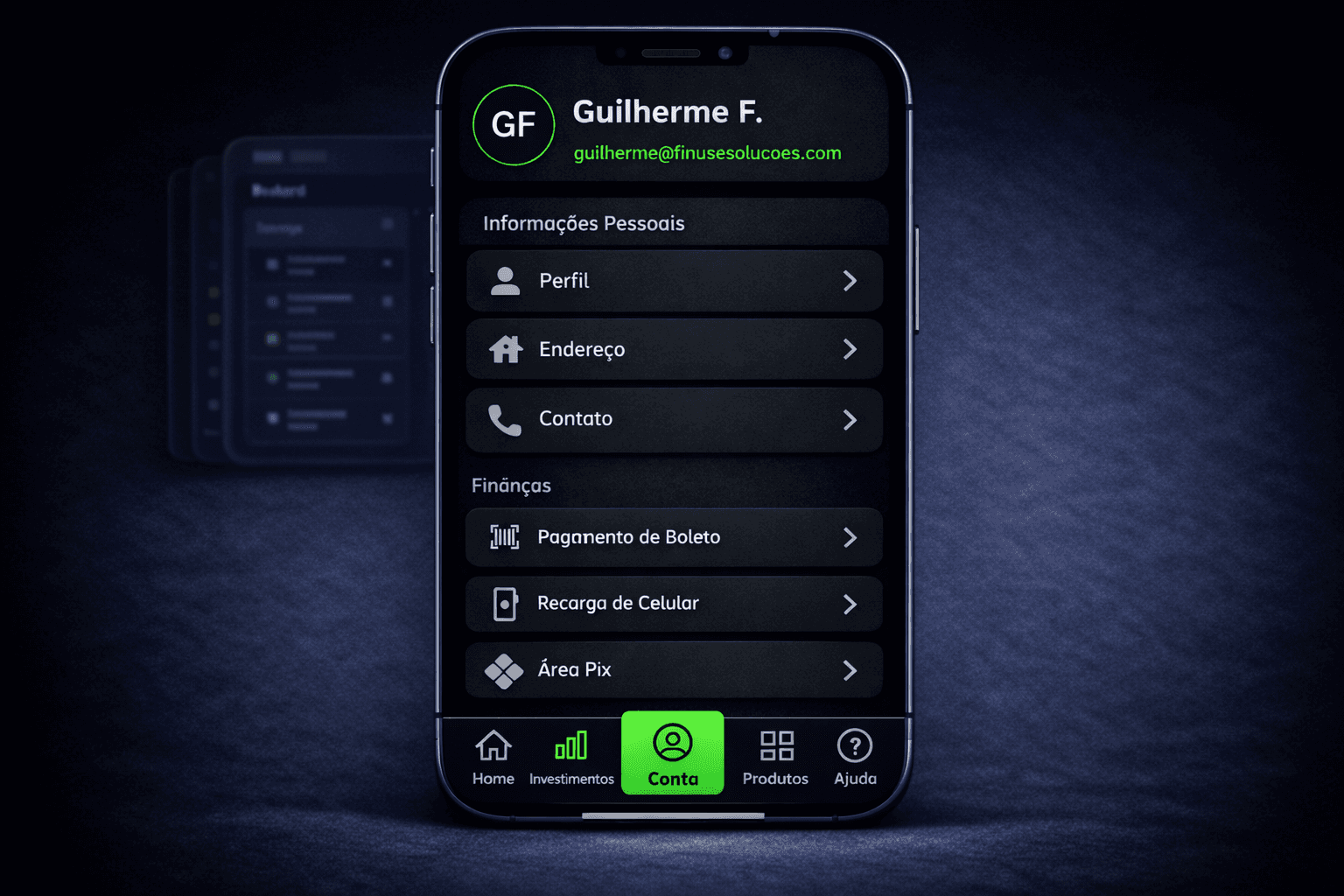 Spending chart card showing a line graph with a highlighted data point from June 2028